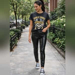 NWT We The Free Black Skinny Faux Leather Pants Size 31